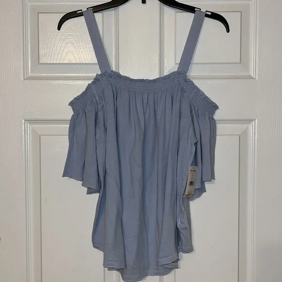 NWT Free People Darling Off-Shoulder Shirt sz Large - Picture 6 of 10